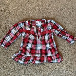 Holiday Plaid Top 9-12m